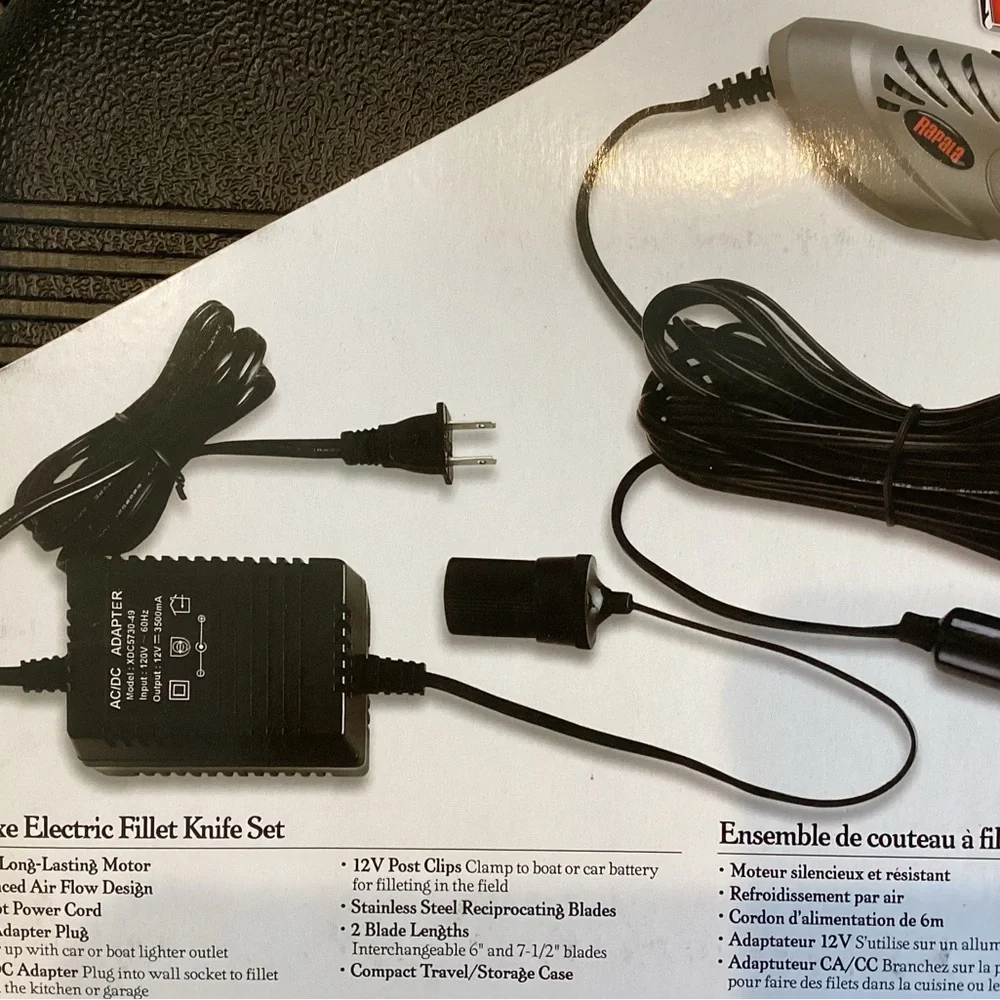 Rapala Deluxe Electric Fillet Knife Set New in Box